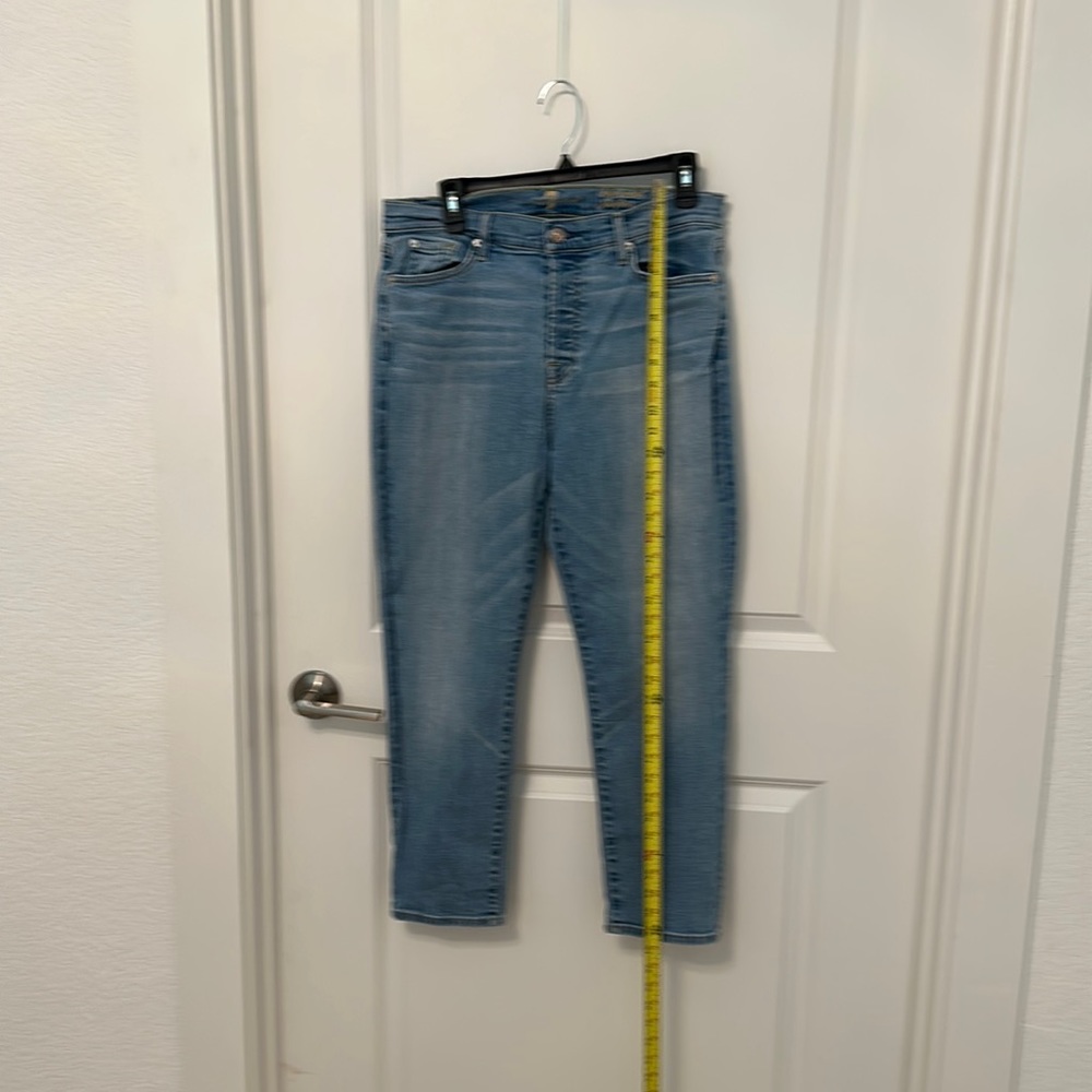 7 for all Mankind high waist ankle Josefina blue jeans